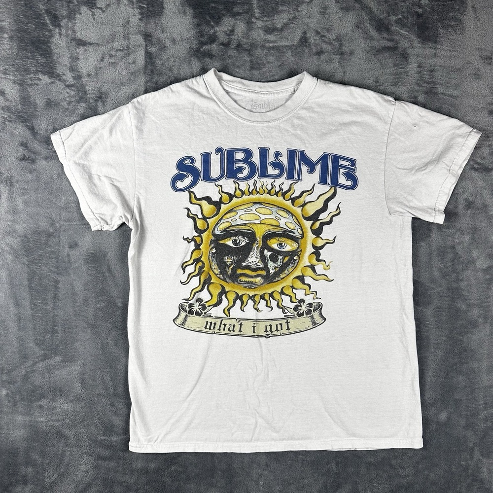 Sublime What I Got Sun T Shirt Mens M White Band Graphic 90s Style Music Tee